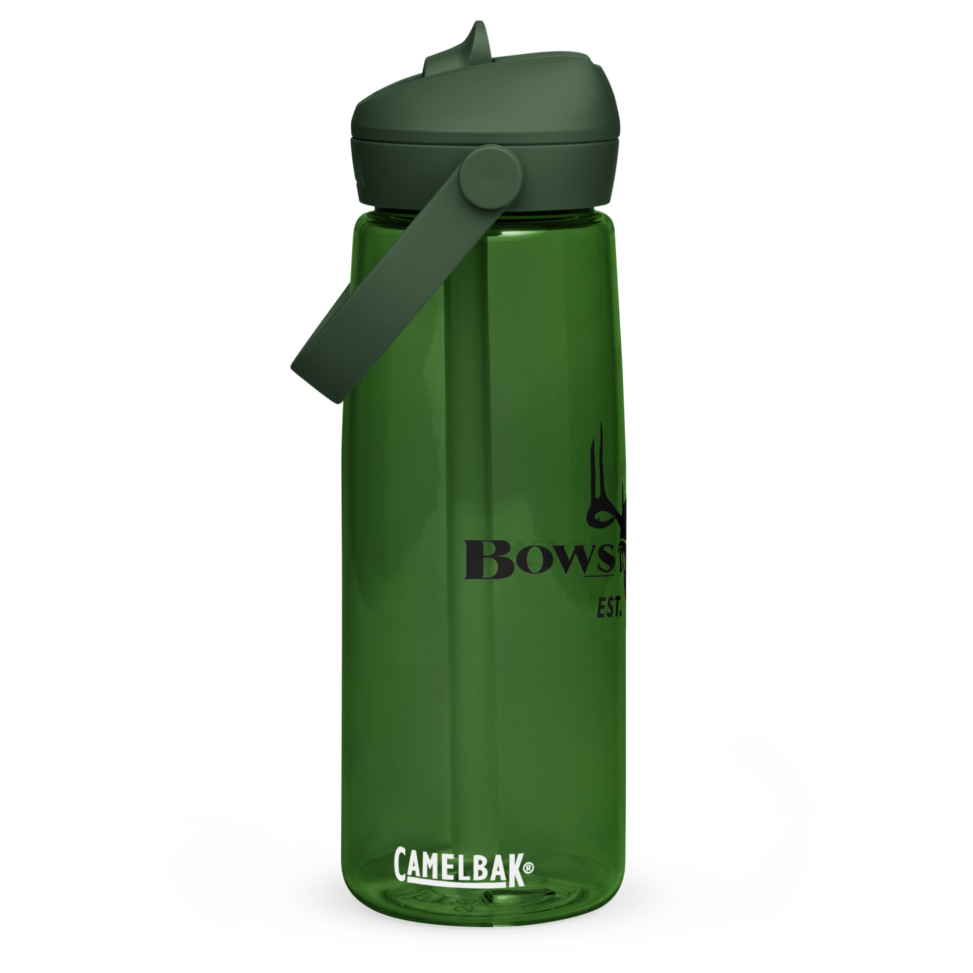 Flip straw water bottle